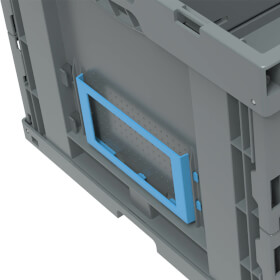 Transportboxen Zubehr Walther Faltsysteme Etikettenrahmen fr Faltboxen, Farbe: blau