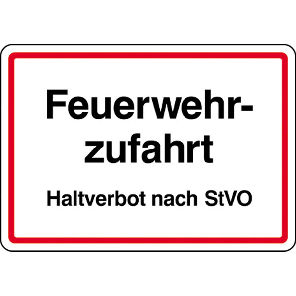 Schild Feuerwehr Warnschild Hinweisschild Parkverbot  P137 Zufahrt freihalten 