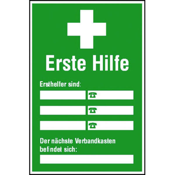 Aushang - Erste Hilfe Ersthelfer Verzeichnis direkt beim Hersteller kaufen