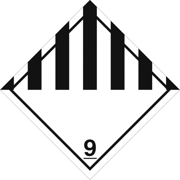 SafetyMarking Gefahrzettel nach ADR Klasse 9, Verschiedene gefährliche Stoffe und Gegenstände