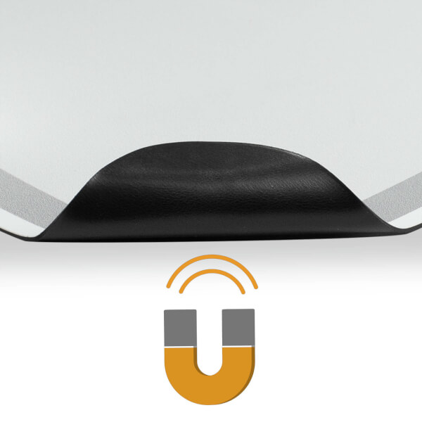 Bild eines magnetischen Bilderrahmens und verschiedener Magnetbändern