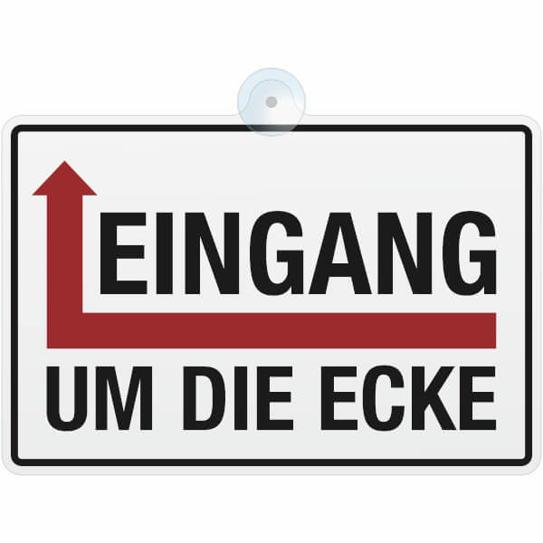 Rückwärts Um Die Ecke Fahren Hinweisschild Eingang um die Ecke direkt beim Hersteller kaufen