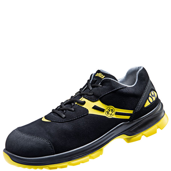 Atlas BVB - Sicherheitsschuh Malocher 09 S3 SRC ESD Der Arbeitsschuh speziell für Fans von Borussia Dortmund