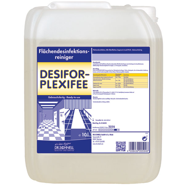 Dr. Schnell Desifor - Plexifee Flächendesinfektion für empfindliche Oberflächen wie Acryl - bzw. Plexiglas