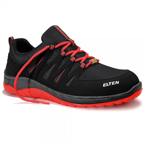 Elten Sicherheitsschuhe Maddox black red Low ESD S3 Halbschuhe mit innovativer stark dämpfender Sohle Halbschuhe | Schuhtyp | Sicherheitsschuhe | helwig