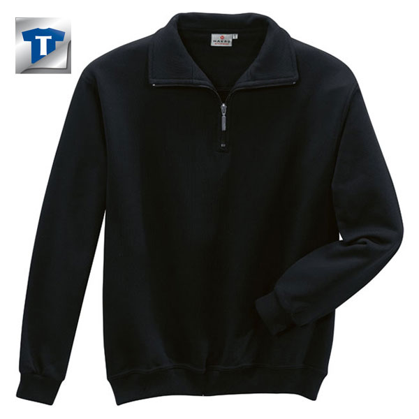 Hakro Zip Sweatshirt schwarz aus strapazierfähigem Hakro Zip Sweatshirt schwarz aus strapazierfähigem