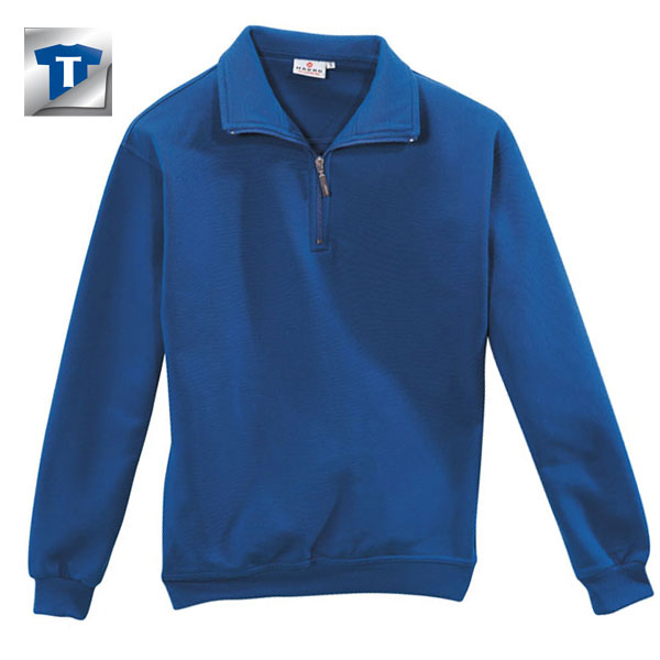 Arbeitspullover Online Shop Hakro Zip Sweatshirt schwarz aus strapazierfähigem