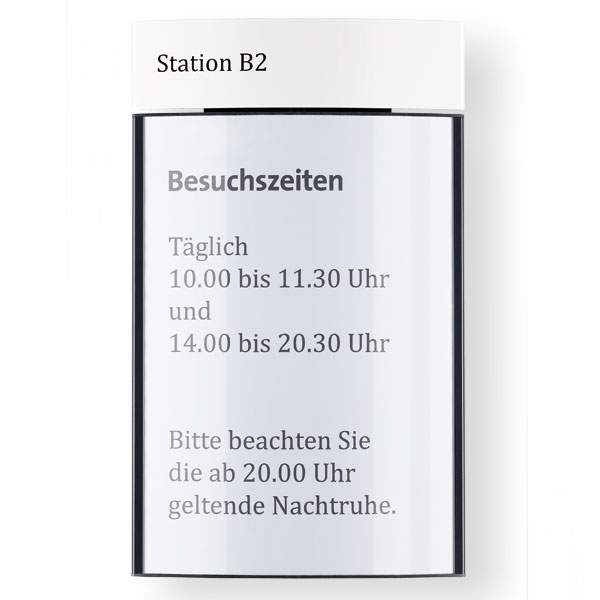 PacificX Wandschild, gewölbt - für Papiereinlage A4 hoch